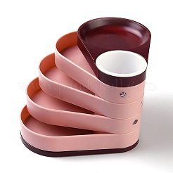 Rotatable 4-Layer Plastic Jewelry Storage Box&nbsp;AJEW-I050-01B