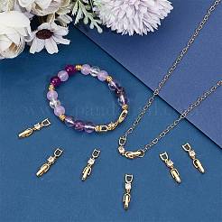 10Pcs Brass with Cubic Zirconia Fold Over Clasps&nbsp;ZIRC-BBC0002-67G