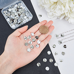 120Pcs 12 Style Glass Cabochons&nbsp;GLAA-AR0001-10B
