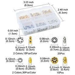 140Pcs 6 Styles Tibetan Style Alloy Spacer Beads&nbsp;FIND-FS0002-51