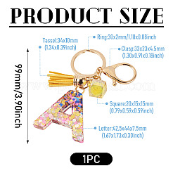 Alloy Resin Polygon Keychains&nbsp;KEYC-TADJ0002-03G-A