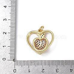 Brass Micro Pave Cubic Zirconia Pendants&nbsp;KK-S528-17G
