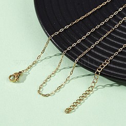 1.5MM 304 Stainless Steel Cable Chain Necklaces&nbsp;NJEW-T016-22G