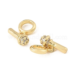 Brass Micro Pave Clear Cubic Zirconia European Dangle Charms&nbsp;KK-CBA9CBD-14G