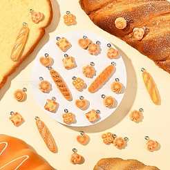 35Pcs 7 Styles Simulated Bread Resin Pendants&nbsp;FIND-YW0009-24