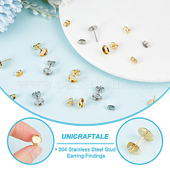 304 Stainless Steel Stud Earring Findings&nbsp;STAS-UN0008-81
