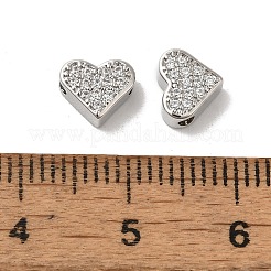 Brass Micro Pave Cubic Zirconia Beads&nbsp;KK-H487-03P