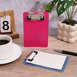 2Pcs 2 Colors Rectangle PP Plastic & Iron Clipboards&nbsp;AJEW-CP0011-68A