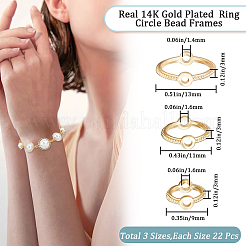 66Pcs 3 Styles Brass Bead Frames&nbsp;KK-CN0002-43