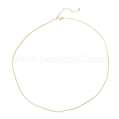 Brass Snake Chain Necklaces&nbsp;X-NJEW-K123-07G