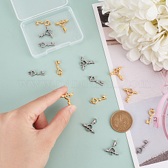 16Pcs 4 Style 304 Stainless Steel Pendants&nbsp;STAS-DC0008-33