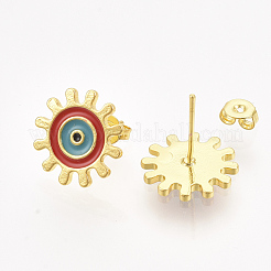 Brass Stud Earrings&nbsp;EJEW-S201-190A