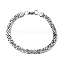 201 Stainless Steel Link Chain Bracelets for Women Men&nbsp;STAS-T077-20P-01