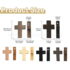 50Pcs 5 Styles Wooden Pendants&nbsp;FIND-YW0005-73