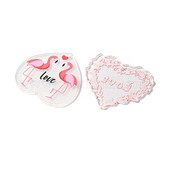 10Pcs 5 Styles Valentine's Day Theme Acrylic Pendants&nbsp;MACR-FS0001-40