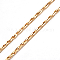 304 Stainless Steel Curb Chain Necklaces&nbsp;NJEW-P147-03G