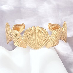 Ocean Theme 304 Stainless Steel Cuff Bangles for Women&nbsp;SA-Z002-03G-02