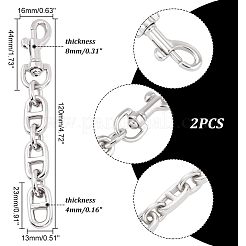Alloy Bag Extender Chains&nbsp;LS-DIY-WH0304-427P