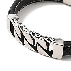 304 Stainless Steel Curb Chains Link Bracelet with Magnetic Clasp&nbsp;BJEW-C021-24P