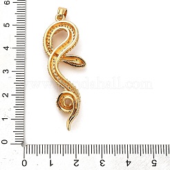 Brass Micro Pave Cubic Zirconia Pendants&nbsp;KK-S503-03G-02