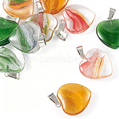 10Pcs 5 Colors Transparent Glass Pendants&nbsp;GLAA-TA0001-73