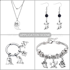 100Pcs 10 Styles Tibetan Style Alloy Pendants&nbsp;FIND-CJ0002-22