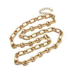 304 Stainless Steel Oval Link Chain Necklaces for Women Men&nbsp;NJEW-A054-01G