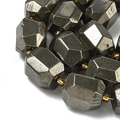 Natural Gold Pyrite/Golden Pyrite Beads Strands&nbsp;G-G459-C01-01