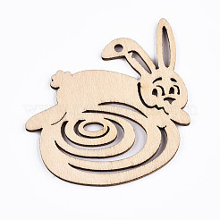 Undyed Natural Wooden Big Pendants&nbsp;WOOD-S058-012
