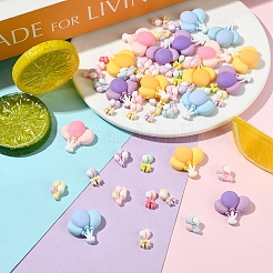 30Pcs 3 Styles Macaron Color Opaque Resin Decoden Cabochons&nbsp;CRES-YW0002-70