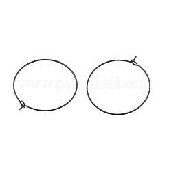 24Pcs 4 Size 316L Surgical Stainless Steel Hoop Earring Findings&nbsp;X1-STAS-ZZ0001-03EB