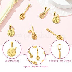 6Pcs 3 Styles Vacuum Plating 304 Stainless Steel Pendants&nbsp;STAS-CJ0002-46