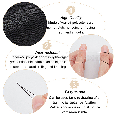 Round Waxed Polyester Thread String&nbsp;YC-OC0001-07A-01-1