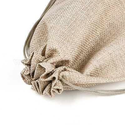 Burlap Packing Pouches Drawstring Bags&nbsp;ABAG-Q050-17x23-01-1