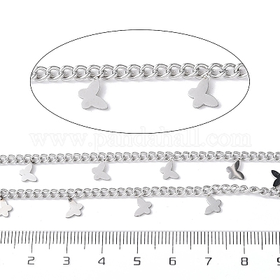 304 Stainless Steel Curb Chains&nbsp;CHS-G041-02P-04-1