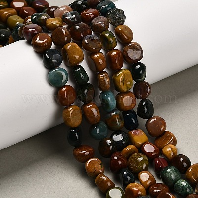 Natural Ocean Jasper Beads Strands&nbsp;G-P568-C06-01-1