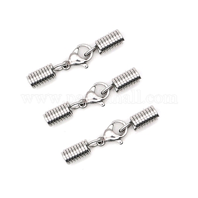 304 Stainless Steel Spring Rope Clamp Set Lobster Clasp Bucket Set Bracelet Rope Clamp Head Jewelry DIY Accessories&nbsp;PW-WG6D2C8-02-1