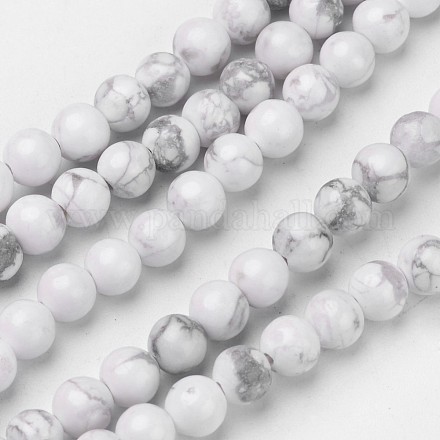 Natural Howlite Beads Strands&nbsp;G-D809-10-6mm-1