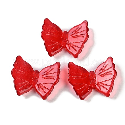 Spray Painted Glass Beads GLAA-Z007-02G-1