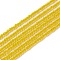 Transparent Glass Beads Strands, Faceted, Round, Gold, 2mm, Hole: 0.6mm, about 182~201pcs/strand, 14.57~15.24 inch((37~38.7cm)
