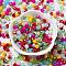 Glass Beads, Faceted, Rondelle, Mixed Color, 6x5mm, Hole: 1mm, about 280pcs/60g