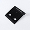 Plastic Earring Display Card, Rectangle, Black, Size: about 52mm long, 50mm wide.