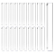 100Pcs Transparent Acrylic Sheets, Rectangle, Clear, 50x6.5x4mm