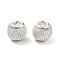 Iron Beads, Round, Silver, 10x13x13mm, Hole: 5mm