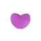 Silicone Beads, DIY Nursing Necklaces Making, Heart, Dark Orchid, 17x20mm
