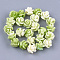 Synthetic Coral Beads, Dyed, Flower, Yellow Green, 6~7x6~7mm, Hole: 1.2mm