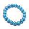 Synthetic Turquoise Jasper Bead Stretch Bracelets, Round, Inner Diameter: 2 inch~2-1/8 inch(5.2~5.5cm), Bead: 10mm
