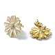 Sunflower Brass Stud Earrings&nbsp;EJEW-D098-08G-2