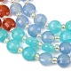 Natural Agate(Dyed & Heated) & Dyed White Jade & Tiger Eye Beads Strands&nbsp;G-Z135-B09-5