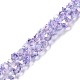 Transparent Electroplate Glass Beads Strands&nbsp;EGLA-F160-01B-1